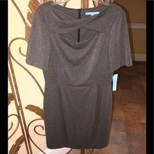 🔘NEW! Antonio Melani Short Slv Mid Length Criss Cross Career Professional Dress